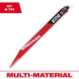 Milwaukee® The Wrecker™ 12 WRECKER WITH NITRUS CARBIDE SAWZALL BLADE FOR MULTI-MATERIAL 1 PK M48005273 at Pollardwater