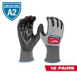 Milwaukee® 12 PAIR CUT LEVEL 2 HIGH DEXTERITY POLYURETHANE DIPPED GLOVES XXL M48738724B at Pollardwater