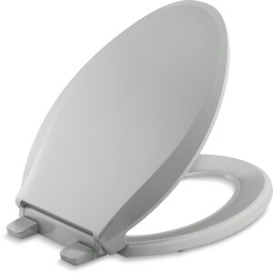 Elongated Closed-Front Toilet Seat with Soft Close and Quick Release in Ice<TRADEM/> Grey