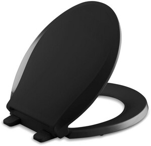 Round Closed Front Toilet Seat in Black Black<TRADEM/>