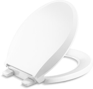 Round Closed Front Toilet Seat in White