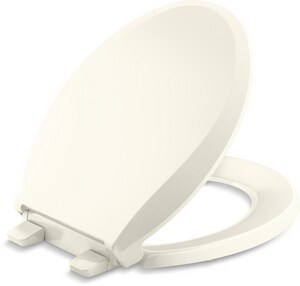 Round Closed Front Toilet Seat in Biscuit