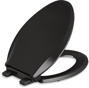 Elongated Closed Front Toilet Seat with Cover in Black Black™