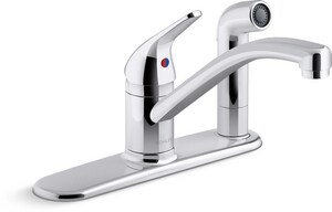 Single Handle Kitchen Faucet in Polished Chrome