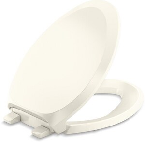 Elongated Closed Front Toilet Seat in Biscuit