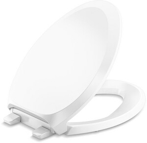 Elongated Closed Front Toilet Seat in White