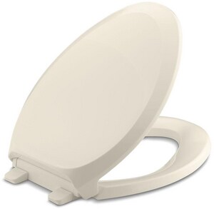 Elongated Closed Front Toilet Seat in Almond