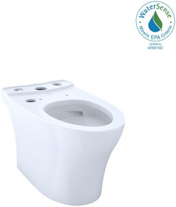 Elongated Floor Mount Bowl Toilet in Cotton