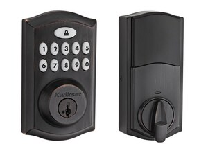 Deadbolt and Keyless Entry Lock in Venetian Bronze