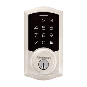 Deadbolt and Keyless Entry Lock in Satin Nickel