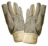 Seattle Glove LG COTT CANVAS GLV NATU W/ BLAC DOT SC8608PD at Pollardwater