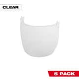 Milwaukee® Bolt™ 5PK CLEAR FACE SHIELD REPLACEMENT LENSES HELMET & HARD HAT MOUNT M48731440 at Pollardwater