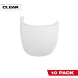 Milwaukee® Bolt™ 10PK CLEAR FACE SHIELD REPLACEMENT LENSES HELMET & HARD HAT MOUNT M48731441 at Pollardwater