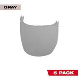 Milwaukee® Bolt™ 5PK GRAY FACE SHIELD REPLACEMENT LENSES HELMET & HARD HAT MOUNT M48731442 at Pollardwater