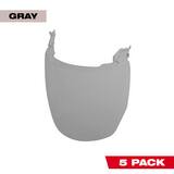 Milwaukee® Bolt™ 5PK GRAY FACE SHIELD REPLACEMENT LENSES NO-BRIM HELMET ONLY MOUNT M48731446 at Pollardwater