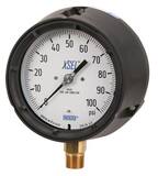 WIKA XSEL™ 4-1/2 in. 300 psi 1/4 in. MNPT Brass Lower Mount Pressure Gauge W9834176 at Pollardwater