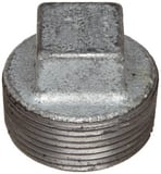 MPT 150# Global Galvanized Malleable Iron Cored Plug IGCPL at Pollardwater