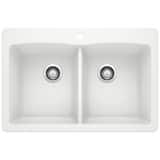 BLANCO Diamond™ 33 x 22 in. 1 Hole Composite Double Bowl Dual Mount Kitchen Sink B440221 at Pollardwater