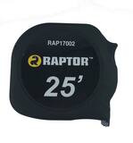 RAPTOR® 25 ft. Tape Measure Inch/Metric Black RAP17002 at Pollardwater