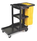 Rubbermaid Cleaning Cart Trolley in Black RFG617388BLA at Pollardwater