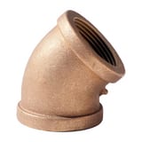 1/2 in. FNPT 125# Schedule 40 and Standard Global Brass 45 Degree Elbow IBRLF4D at Pollardwater