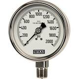 WIKA Bourdon 4 in. -30 hg 30 psi 1/4 in. MNPT Dry Pressure Gauge Lead Free W9745327 at Pollardwater