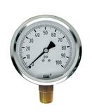 WIKA Bourdon 4 in. -30 hg 100 psi 1/4 in. MNPT Pressure Gauge W9699061 at Pollardwater