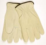PROSELECT® M Size Grain Leather Driver Gloves in Cream and Black PSG20152 at Pollardwater