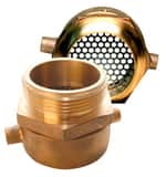 Service Brass Fittings 2-1/2 in. FNST x 2-1/2 in. MNST Brass Swivel Adapter with Debris Screen S072PF250AM250A at Pollardwater