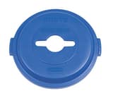 Rubbermaid Brute® 9-4/5 x 1-17/20 x 22-9/10 in. Plastic Recycling Top Lid in Blue N1788380 at Pollardwater