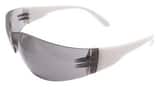 ERB Safety Lucy Plastic Safety Glass with White Frame and Anti-fog, Grey Lens E17944 at Pollardwater