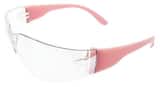 ERB Safety Lucy Plastic Safety Glass with Pink Frame and Anti-fog, Clear Lens E17946 at Pollardwater