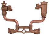 A.Y. McDonald 7 in. Copper 5/8 x 3/4 in. Meter Setter Horizontal 3/4 in. Mac-Pac Compression Inlet/Outlet Ball Valve x Dual Check M722207WD2233 at Pollardwater