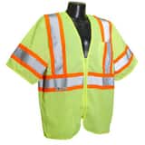 Radians Radwear™ XL Plastic Safety Vest in Hi-Viz Green RSV223ZGMXL at Pollardwater