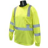 Radians Radwear™ XXL Size Long Sleeve T-Shirt in Hi-Viz Green RST213PGS2X at Pollardwater