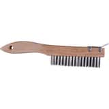 MG Distribution 4 x 16 in. Steel Wire Brush with Scraper in Brown M00403 at Pollardwater