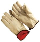 Leather Lined Cowhide Driver Glove in Natural S94360RM at Pollardwater
