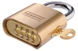 Master Lock 2 in. Padlock with Key Override in Gold and Silver M176 at Pollardwater