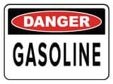 Accuform Signs 14 x 10 in. Plastic Sign - DANGER GASOLINE AMCHL245VP at Pollardwater