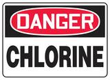 Accuform Signs 14 x 10 in. Adhesive Vinyl Sign - DANGER CHLORINE AMCHL194VS at Pollardwater