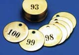Accuform Signs 1-1/2 in. Numbered Brass Tags 25 Pack (1-25) ATDN101 at Pollardwater