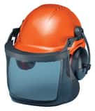Elvex Corporation Loggers Safety Orange Hard Hat Earmuffs NRR 25 Clear Lexan® Visor ECU30L at Pollardwater