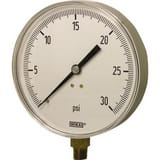 WIKA Model 213.53 4 x 1/4 in. NPT Aluminum Dial, Copper Alloy Movement, Plastic Pointer and Stainless Steel Pressure Gauge W50144235 at Pollardwater