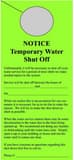 Printcom Door Hanger - NOTICE Temporary Water Shut Off PSAB003 at Pollardwater
