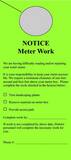 Printcom Door Hanger - NOTICE Meter Work PSAB004 at Pollardwater