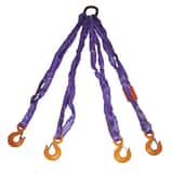 Lift-All® Polyester Bridal Quad Sling with 5 ft. Tuflex Legs Purple LQOSEN30X5 at Pollardwater
