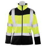 ERB Safety Girl Power at Work® Polyester and Spandex Softshell Reusable Women Jacket in Hi-Viz Lime E62197 at Pollardwater