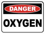 Accuform Signs 14 x 10 in. Plastic Sign - DANGER OXYGEN AMCHL170VP at Pollardwater
