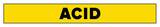 Accuform Signs 2-1/2 x 12 in. Acid Pipe Marker in Black and Yellow ARPK109SSD at Pollardwater