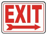 Accuform 14 x 10 in. Plastic Sign - EXIT RIGHT ARROW AMADC534VP at Pollardwater